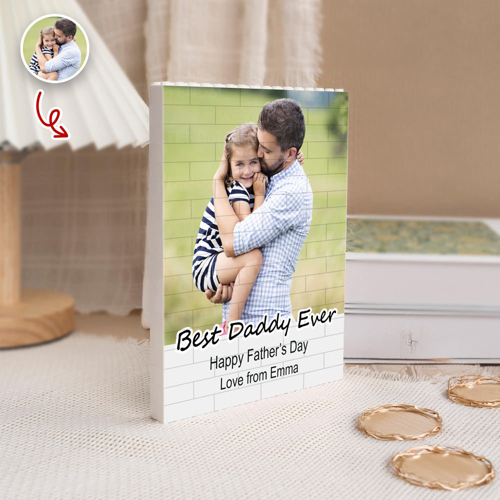 Custom Photo Best Daddy Ever Building Brick Blocks, Father's Day Gift TH10 898847