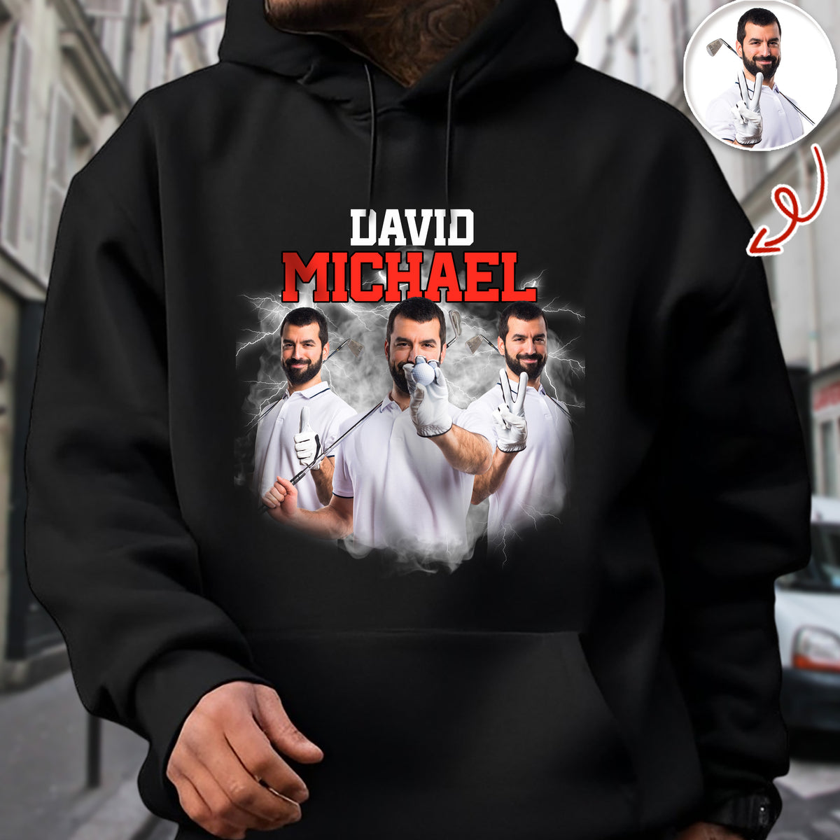 Custom Photo And Name With Retro Style For Golfer TH10 898091