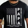 Custom Funny Face Papa Retro American Flag Shirt For Father's Day LM32 893557