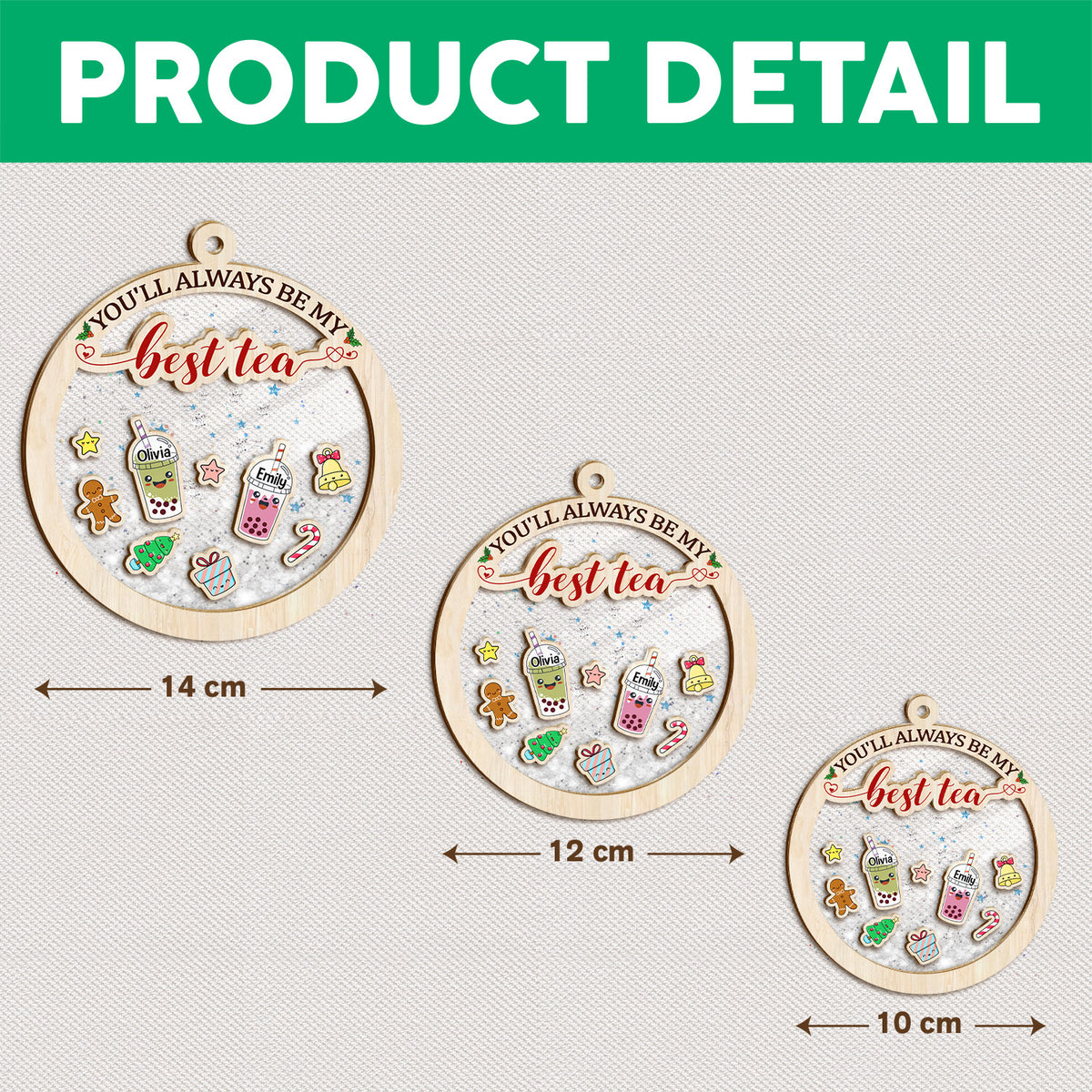 You'll Always Be My Best-Teas Personalized Christmas Shaker Ornament Gift for Besties CH07 899008