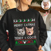 Custom Cat Photo Ugly Christmas Sweatshirt For Cat Lovers TH10 896379