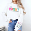 This Mommy Wears Her Heart on Her Sleeve Personalized Printed Sweatshirt HA75 892202