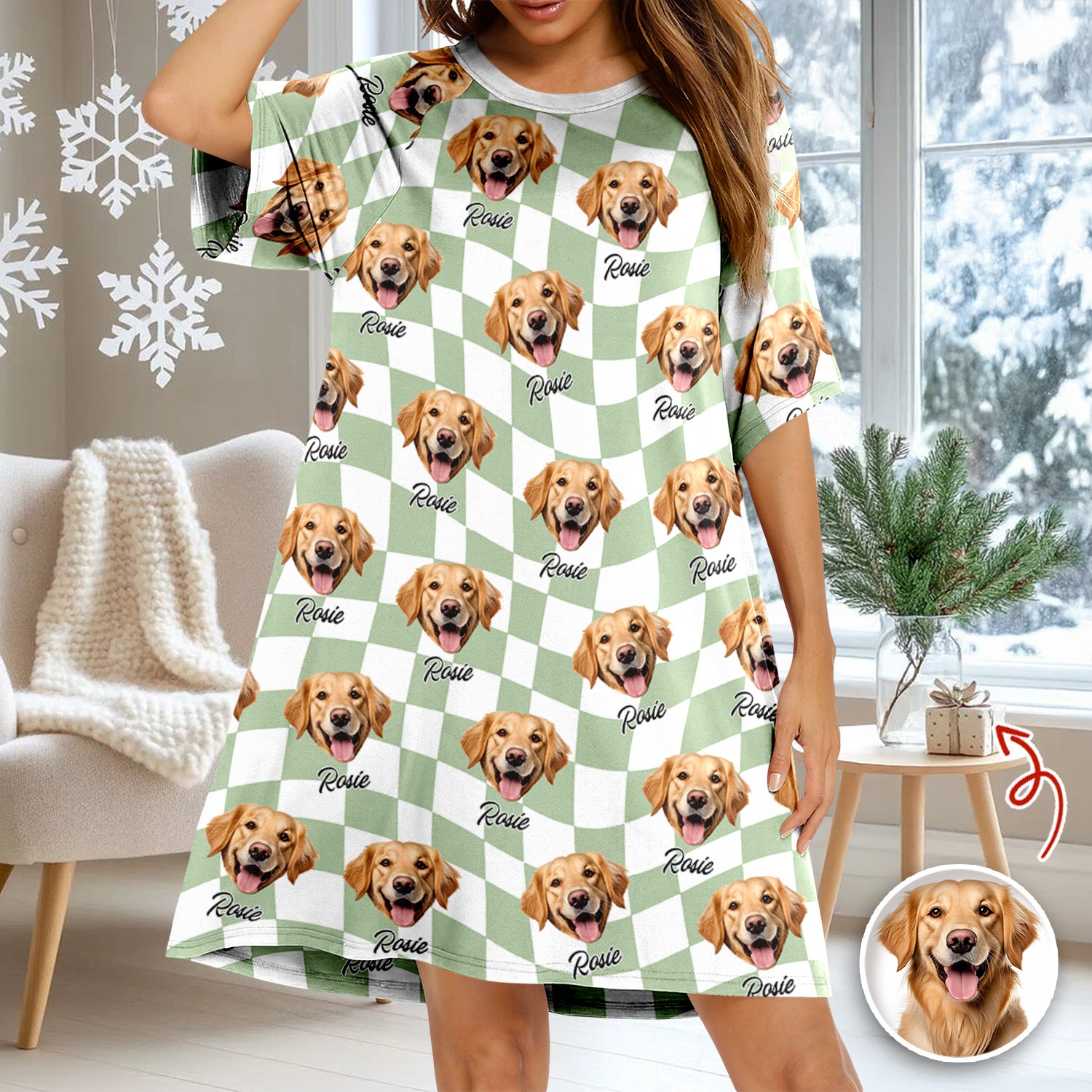 Custom Photo Nightgown Gift For Dog Owners TH10 898701