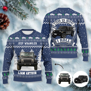 This Is How I Roll - Personalized Photo Car Ugly Sweater HO82 900576