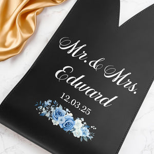 Personalized Mr Mrs Wedding Leather Wine Bag Engagement Gift, Wedding Gift CH07 896380