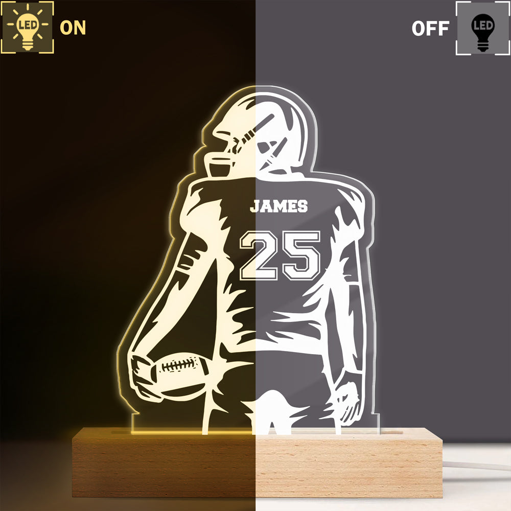 Personalized Football Player LED Night Light Football Team Gift CH07 899460