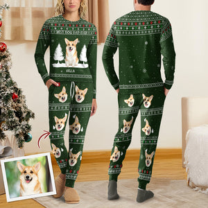 Custom Photo Best Dog Dad Mom Ever Sleepwear Christmas Gift For Dog Lovers LM32 895583