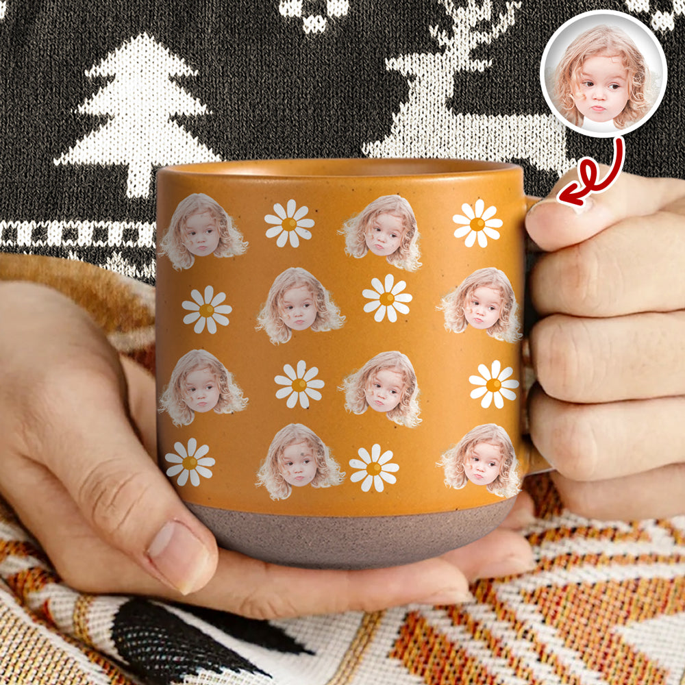 Custom Cute Kid Face Photo Pottery Mug CH07 910022