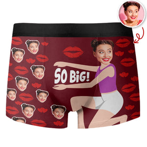Custom Funny Photo So Big! Personalized Men's Boxer Valentine Gift,  Anniversary Gift HA75 898932