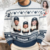 Custom Funny Photo Baseball Family Christmas Ugly Sweater For Sport Lovers LM32 895809