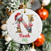 Custom Name With Alphabet Letter Ceramic Ornament For Christmas TH10 896311