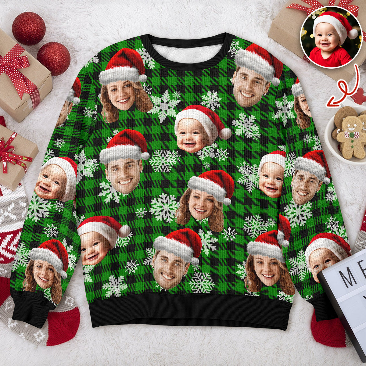 Custom Funny Family Face Ugly Sweater Christmas Gift HA75 897078