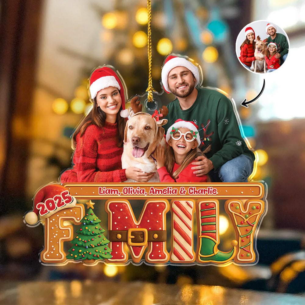 Custom Family Photo Our Christmas Tree Cake Personalized Acrylic Ornament CH07 899708