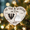 The Year We Became Mr. & Mrs. - Personalized 2-Layered Wooden Ornament CH07 896972