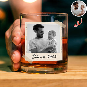 Custom Photo Dad Whiskey Glass, Grandpa Gift, Gifts For Him HA75 898924