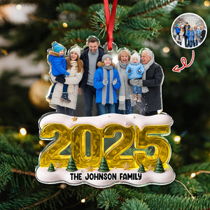 Custom Photo Memorable Year Family Acrylic Ornament Gift For Mom, Dad, Brother, Sister, Kids HO82 900120