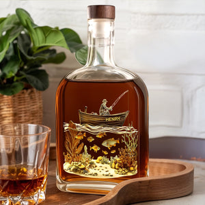 Personalized Fishing Whiskey Bottle Gift For Fisherman, Fishing Lovers HO82 900880