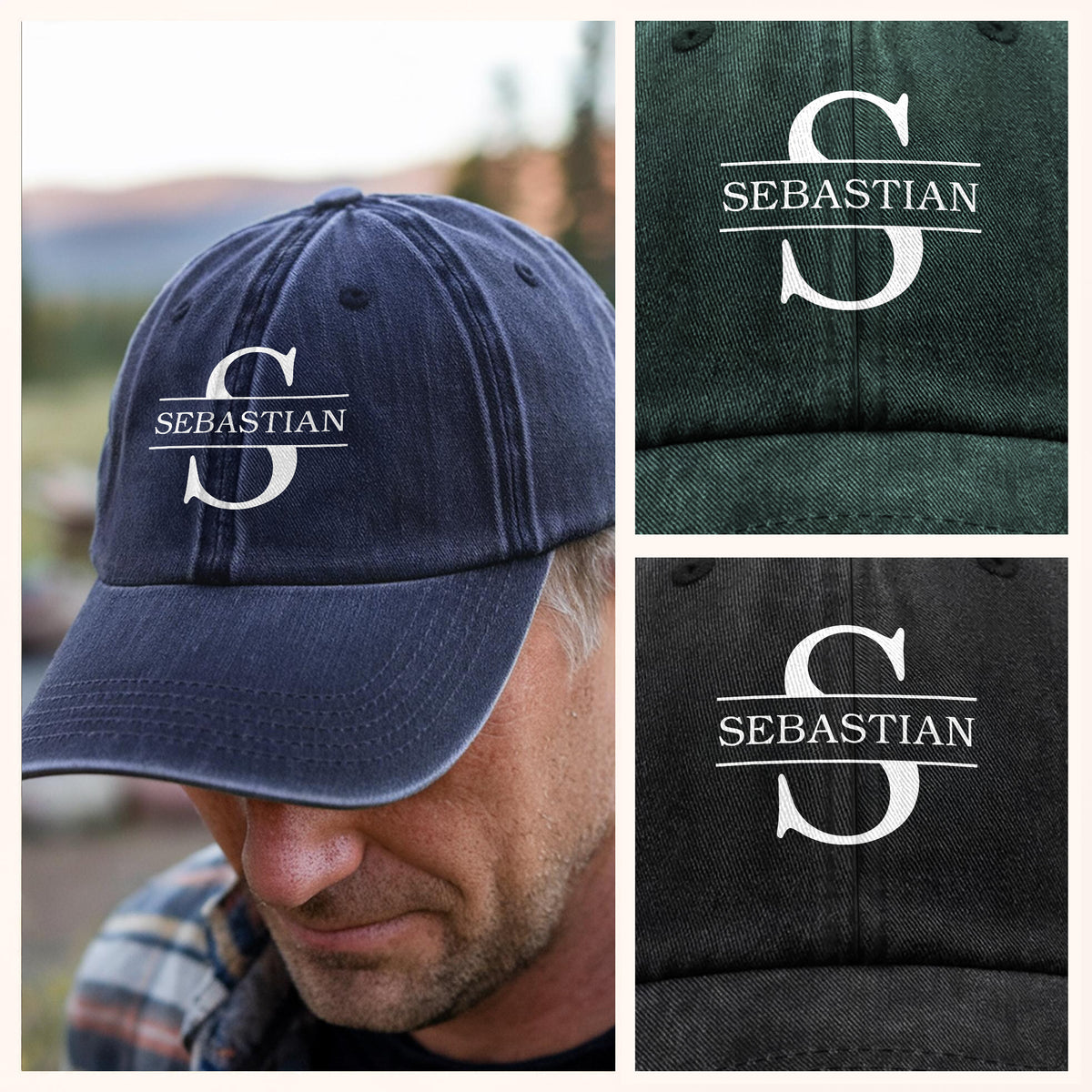 Personalized Gift For Golfer Washed Denim Baseball Cap TH10 898099