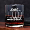 Personalized Name Life Is Full Of Choices Golf Engraved Rock Glass Gift for Golfer HA75 898530
