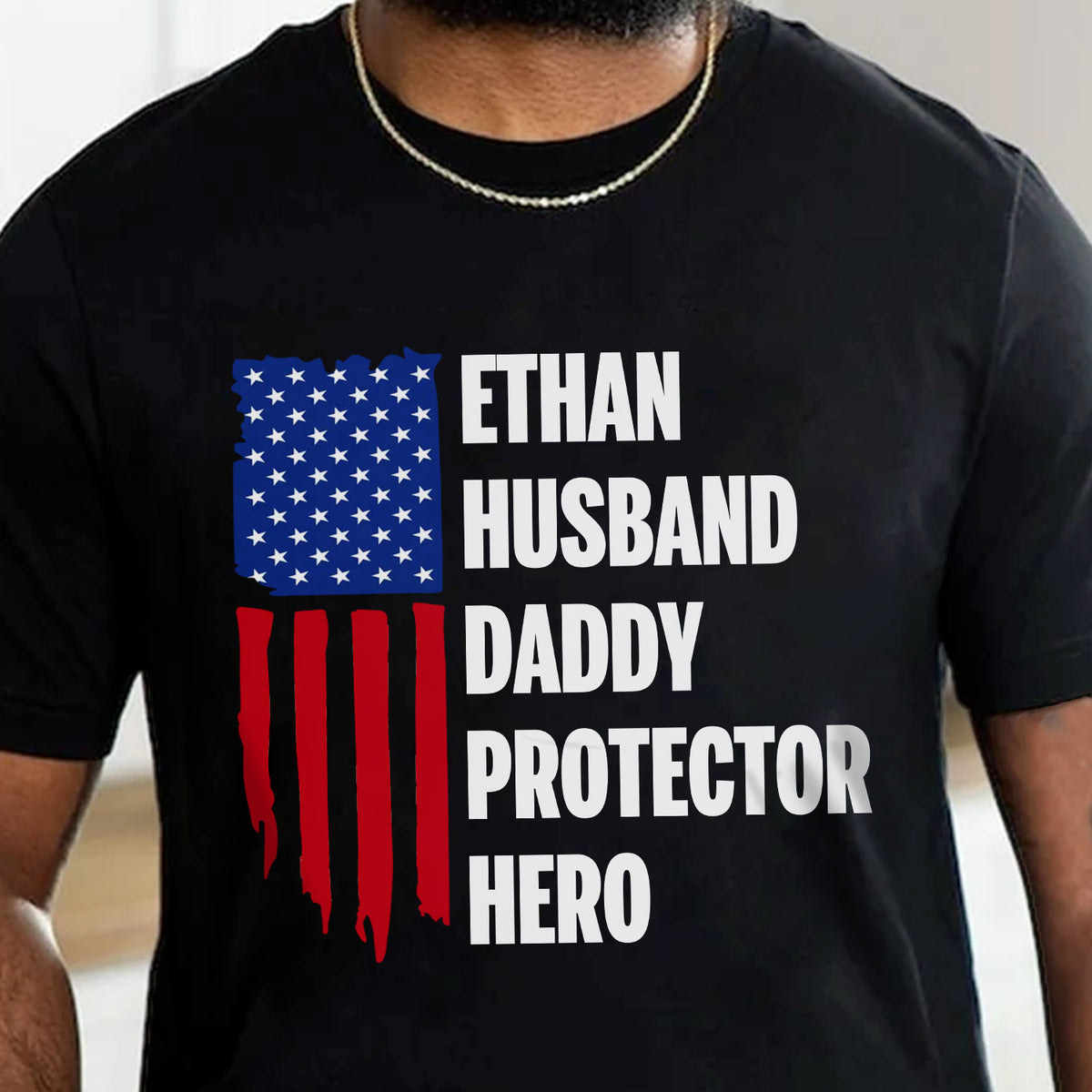 Custom Name Husband Daddy Protector Hero For Dad Shirt TH10 892937