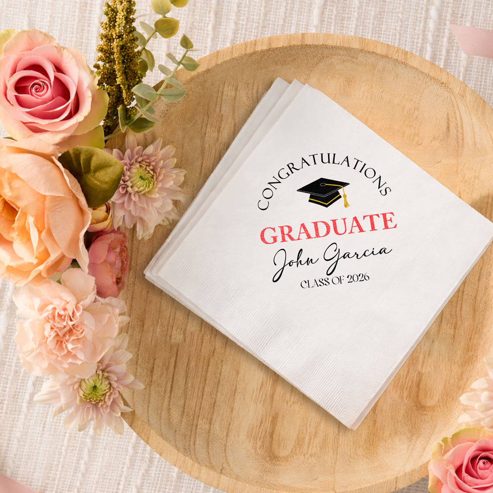 Congratulations Graduation Napkins Custom Name Class of 2026 Gift CH07 911312