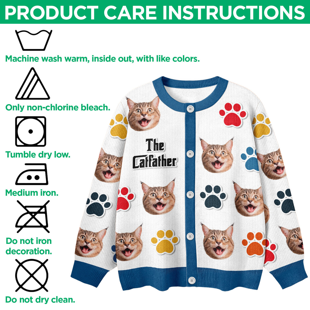The Dogmother - Custom Dog Cat Photo Cardigan Gift For Dog Cat Lovers CH07 899728