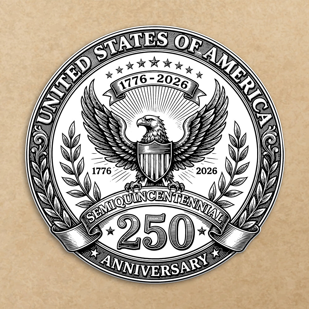 America 250 Years 1776-2026 Semiquincentennial Eagle Roll Sticker HA75 920676