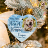 Custom Photo A Big Piece Of My Heart Lives In Heaven Heart Ceramic Ornament TH10 896407