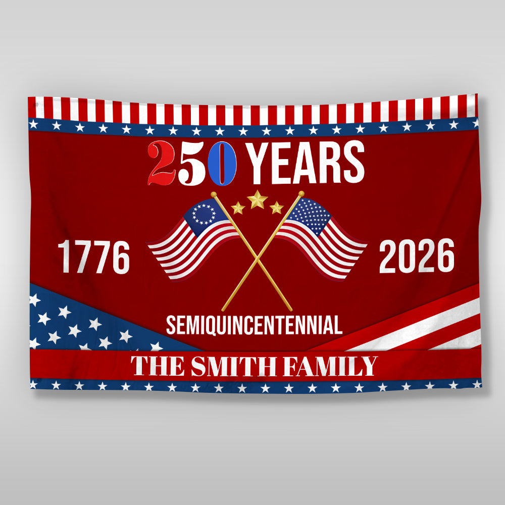America 250th Semiquincentennial Anniversary House Flag CH07 910142