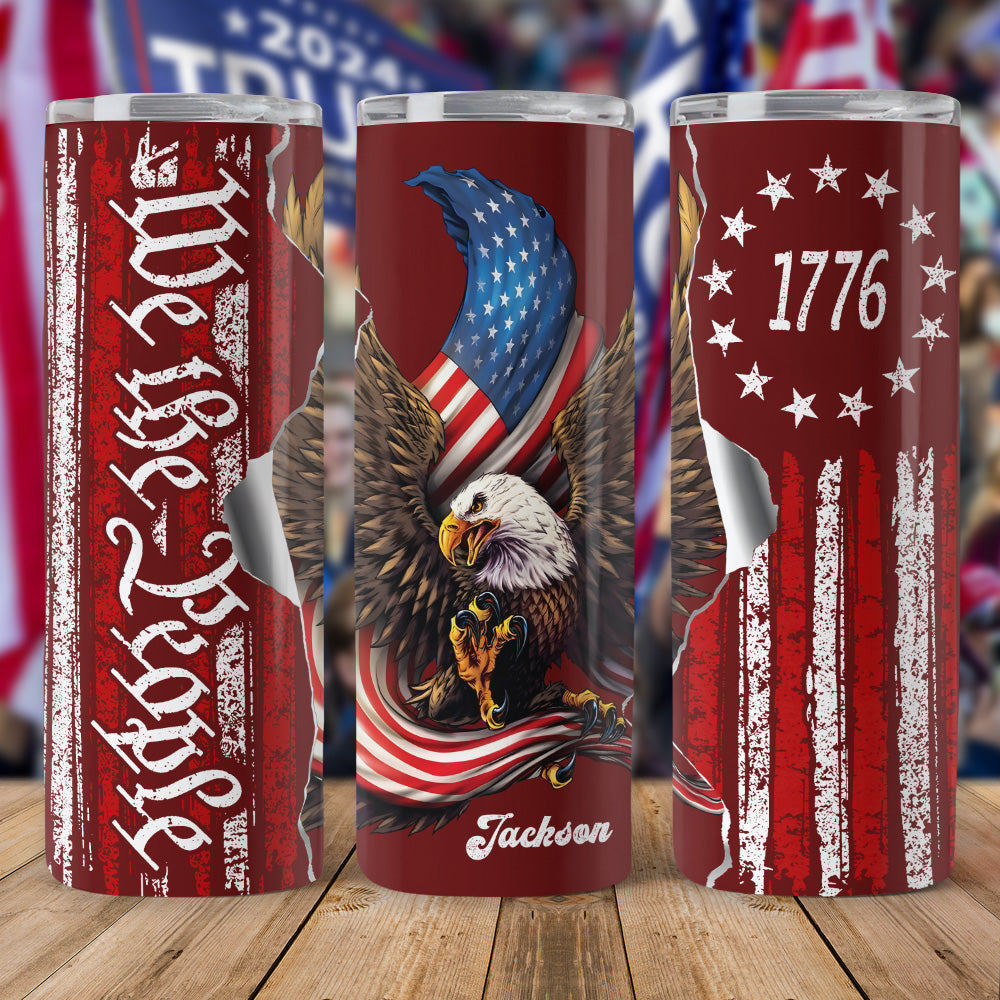 Personalized We The People American 250 Eagle Flag Skinny Tumbler LM32 899097