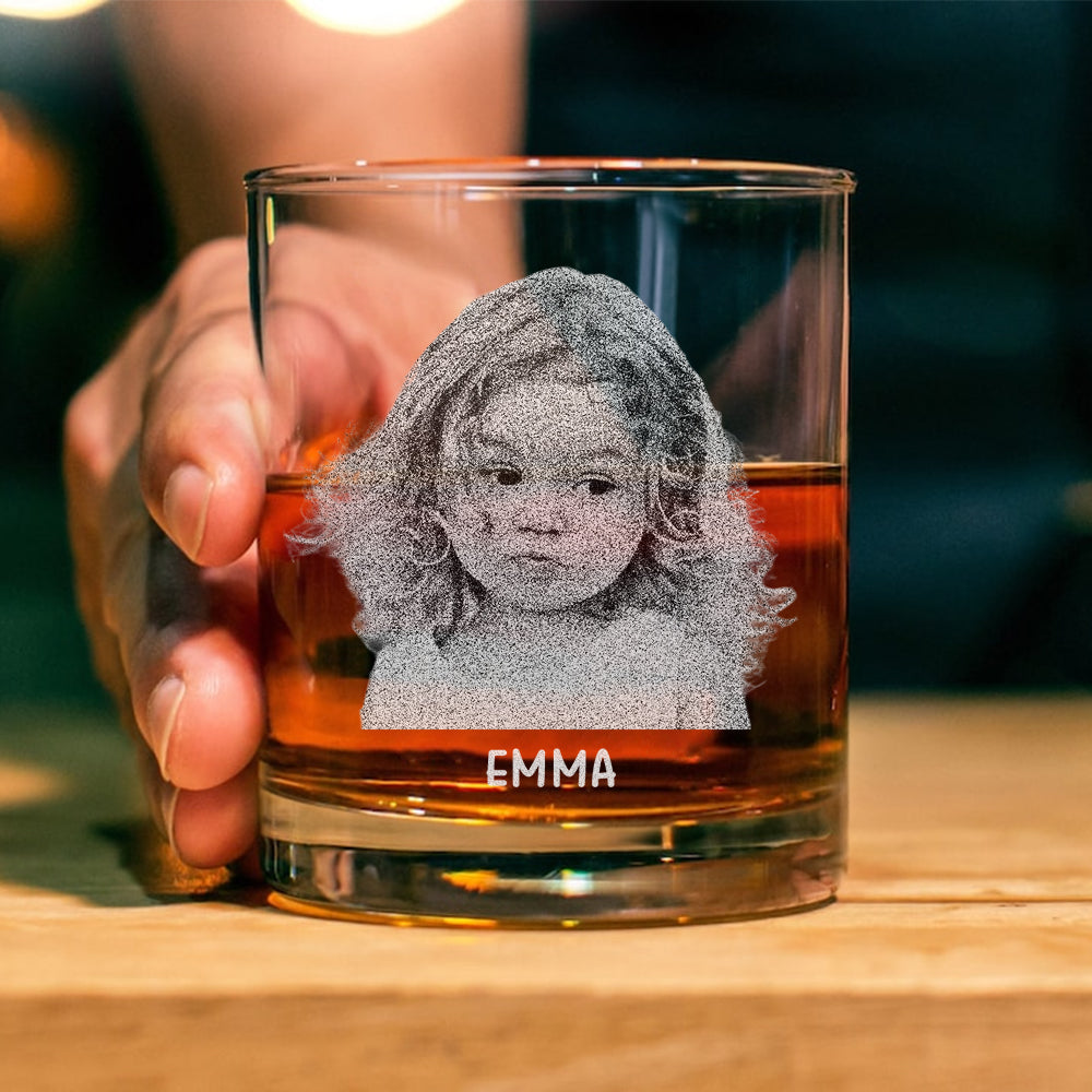 Custom Kid Photo Forget Father's Day We Love You Every Day Personalized Engraved Rock Glass CH07 895836