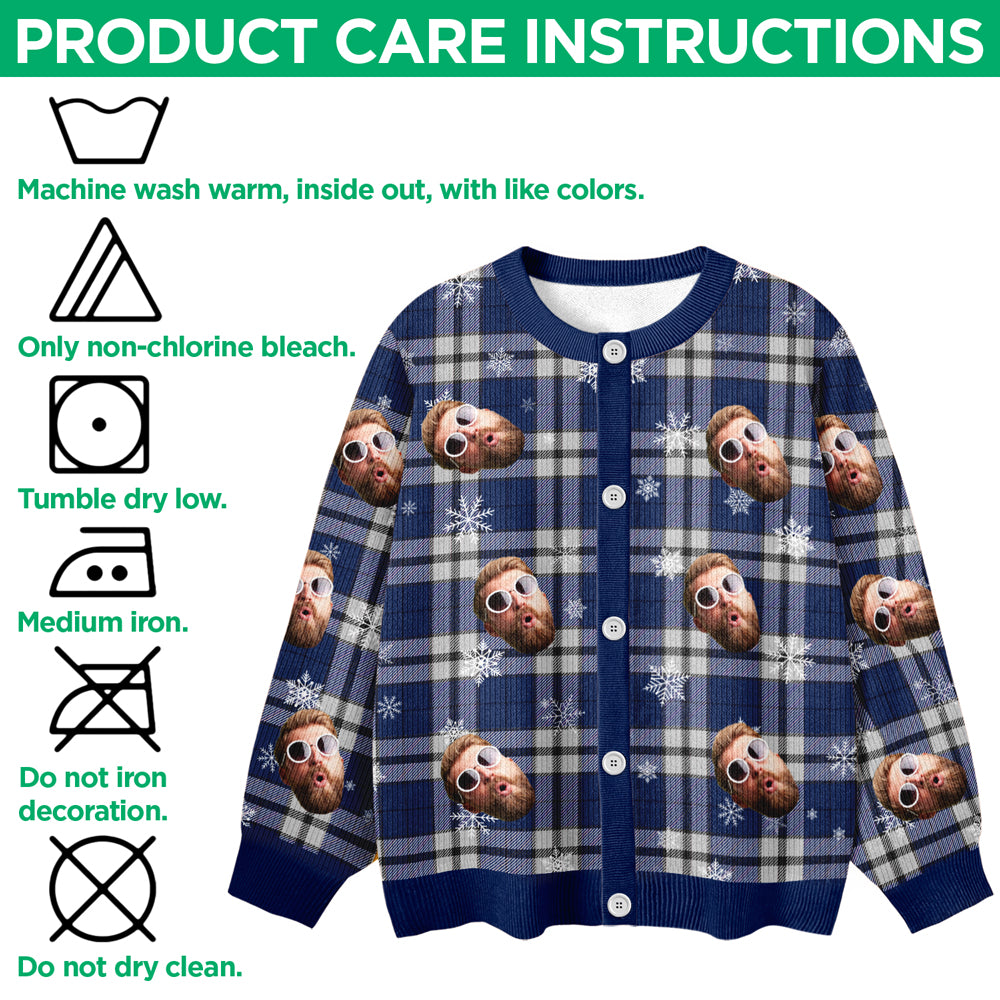 Custom Photo Christmas Ugly Cardigan Gift For Family CH07 899836