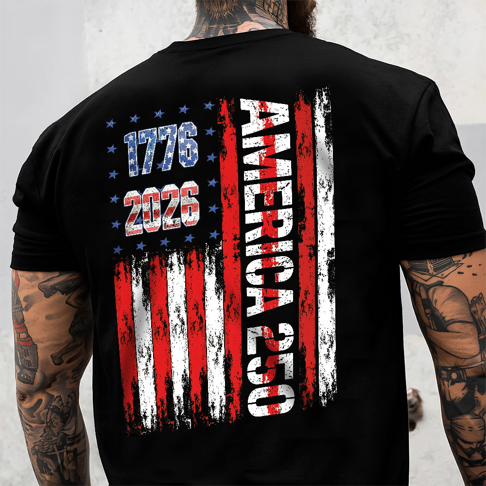 Custom Name America 250th 1776-2026 Back & Front Dark Shirt TH10 169063