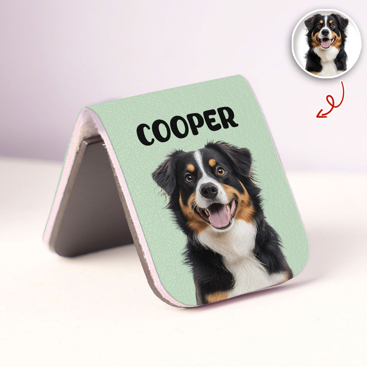 Custom Dog Photo Leather Magnetic Bookmark For Book Lovers, Dog Lovers CH07 899520