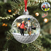 Custom Photo Golf Friends Christmas Acrylic Ornament HA75 897132