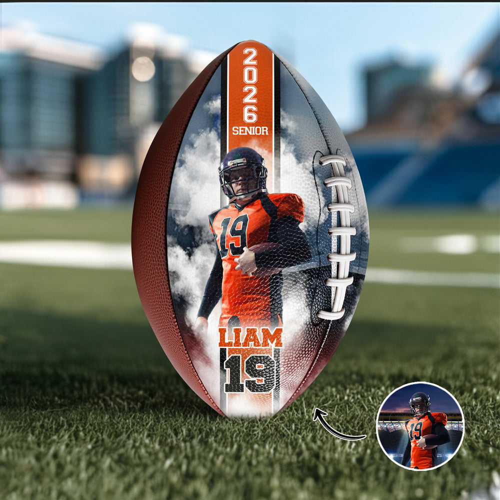 Custom Photo Senior Graduation Football Player Football Ball Gift For Sports Lover CH07 899890