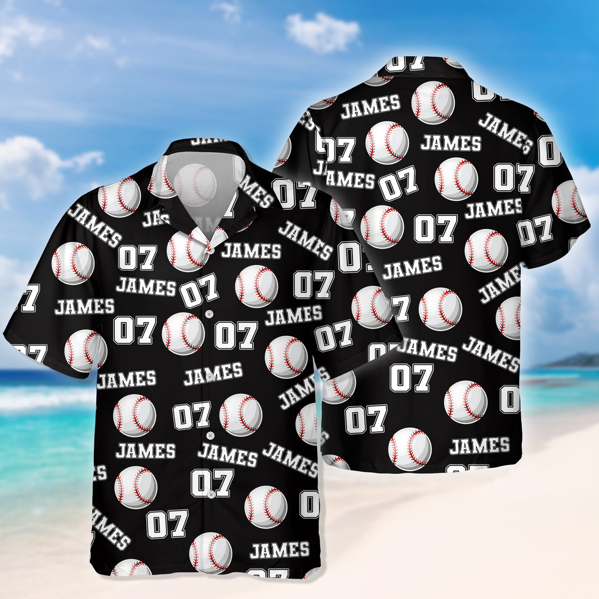 Custom Name And Number Hawaii Shirt For Baseball Player TH10 898197