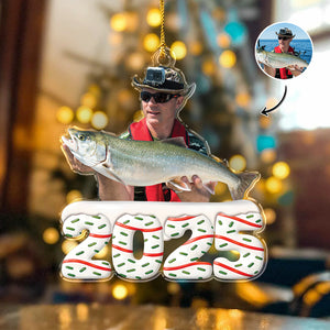 Custom Photo Acrylic Ornament Personalized Christmas Gifts For Fishing Lovers HA75 897866