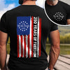 We the People T-Shirt, 250 Years of Freedom Betsy Ross Flag Back & Front Dark Shirt CH07 910528