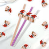 Custom Photo Christmas Party Colorful Straws LM32 895535