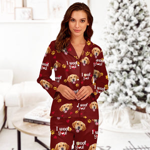 Custom Photo I Woof/Meow You Pajamas Gift For Pet Lovers HO82 894412