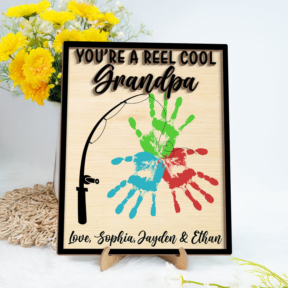 You're the Reel Cool Dad 2-Layered Wooden Plaque With Stand TH10 892987