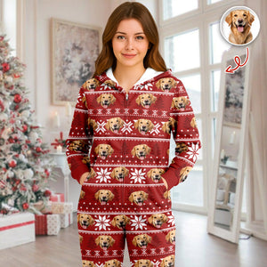 Custom Dog Photo May Your Christmas Be Furry And Bright Onesie Pajamas HO82 900396