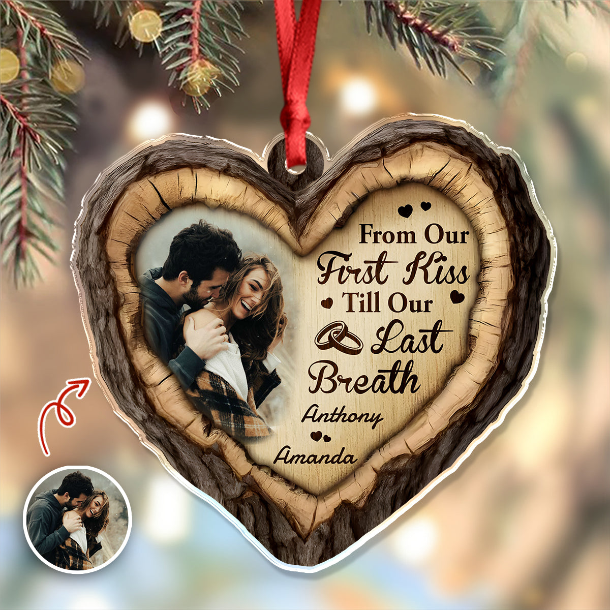 From Our First Kiss Till Our Last Breath – Personalized Acrylic Ornament CH07 896592