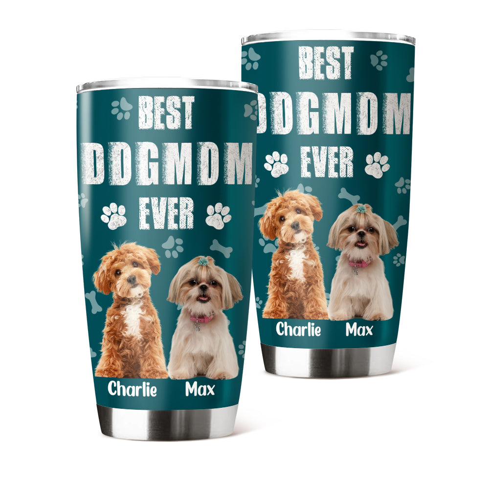 Custom Photo Best Dog Dad Cooler Version Fat Tumbler LM32 893693