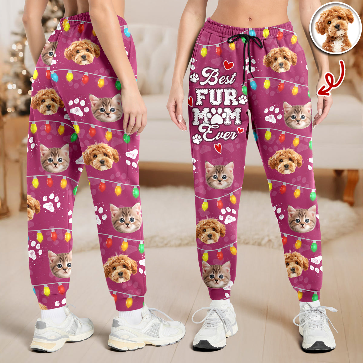 Custom Photo Best Dog Cat Dad/Mom Ever Sweatpants CH07 899138