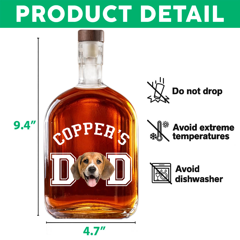 Custom Photo Dog Cat Dad Whiskey Bottle Dog Lovers Gift CH07 895960