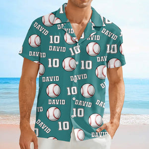 Custom Name And Number Hawaii Shirt For Baseball Player TH10 898197