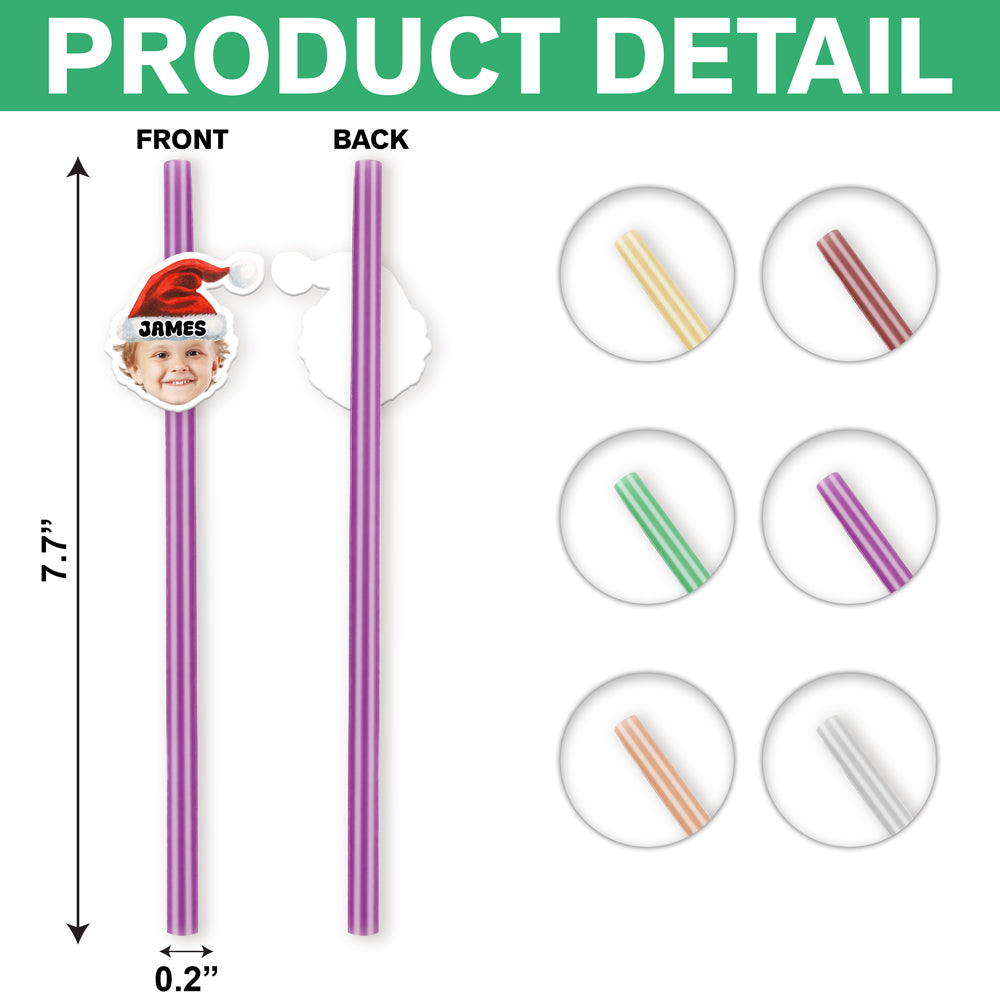 Custom Photo Christmas Party Colorful Straws LM32 895535