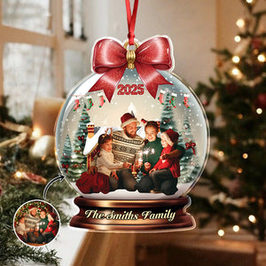 Custom Family Photo Merry Christmas - Personalized Acrylic Ornament CH07 899796